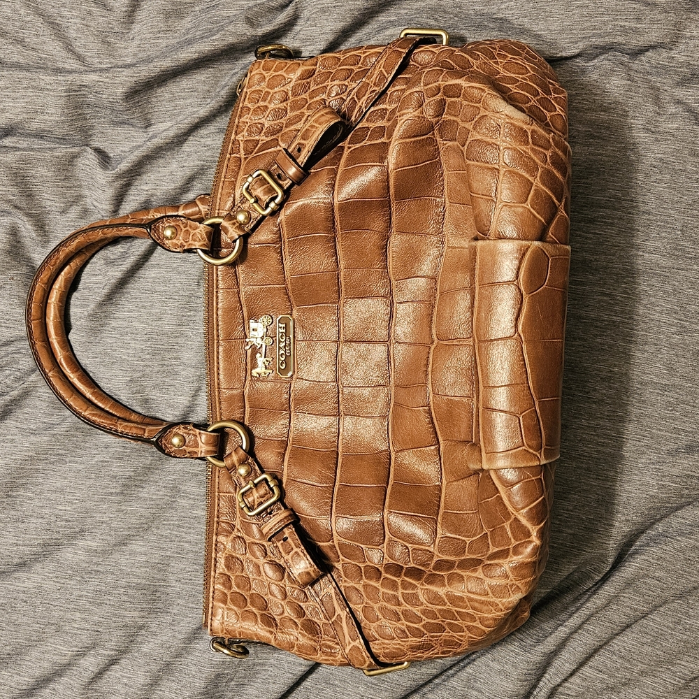 Coach Sophia Satchel with Crocodile Texture